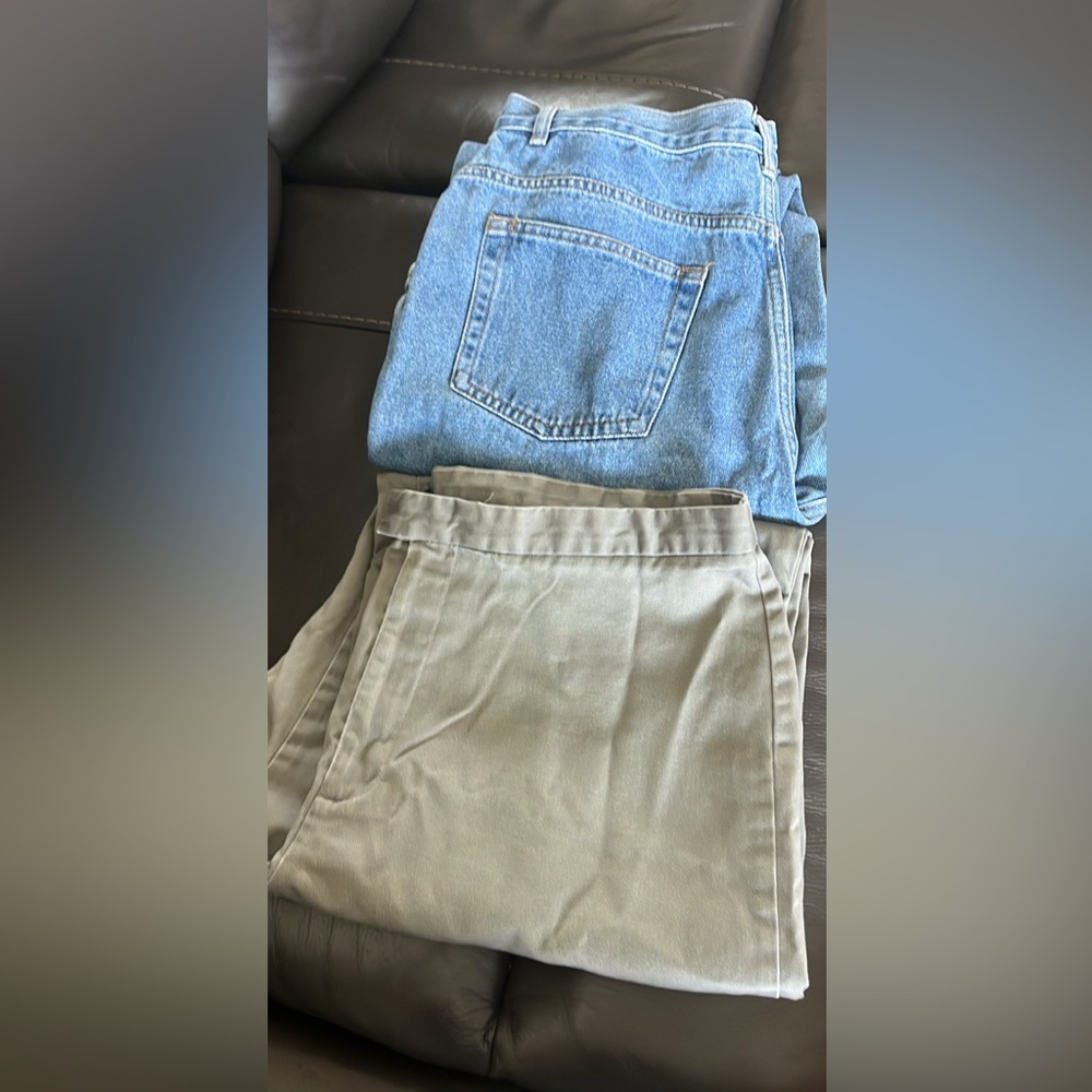 Dockers Light Gray Capris an The Blues Jeans Both size 14